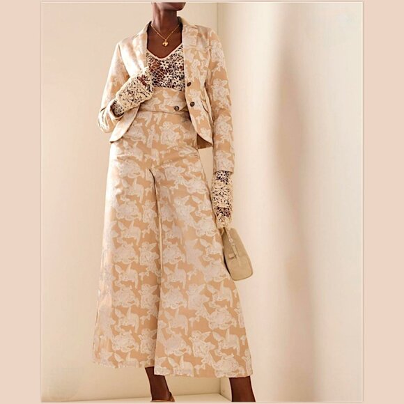 House of Aama NWT cherubs jacket in tan / gold colorway runway item womens 2 - Picture 6 of 13